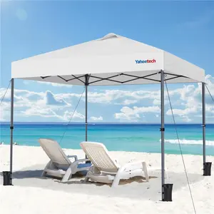 Yaheetech 10x10 FT Pop Up Canopy Tent with 4 Side Walls & One-Push Setup & Roller Bag, Outdoor Heavy-Duty Instant Event Tent for Garden/Wedding/Party Adjustable Shade