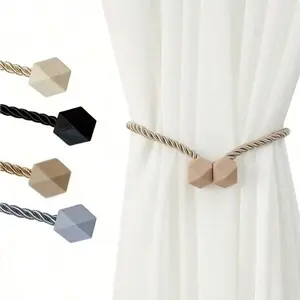 2pcs Magnetic Window Curtain Tiebacks, Cube Shaped Curtain Clips For Curtain Holdback, Curtain Ties, Curtain Hooks, No Drill Window Curtain Holders