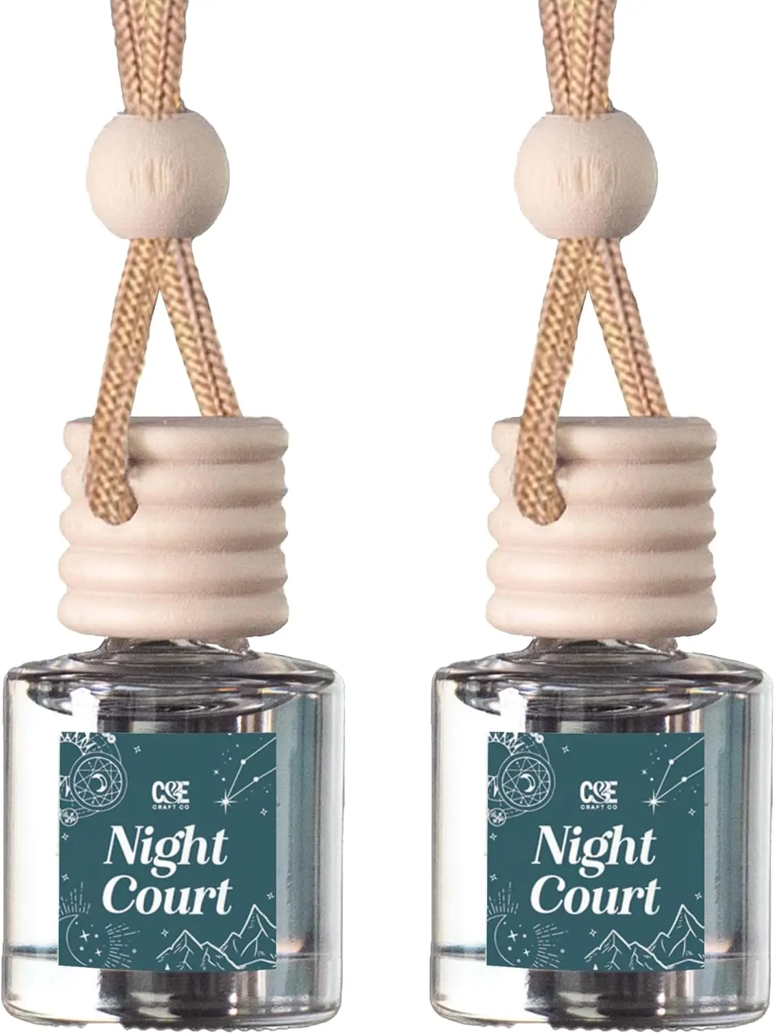 CANDECraftCo  Pack Bookish Scents Car Air Freshener for Essential Oils, Aromatherapy Automobile Diffuser, Gift for Her, Library, Book Lover Gift, Reading Bibliophile (Night Court)