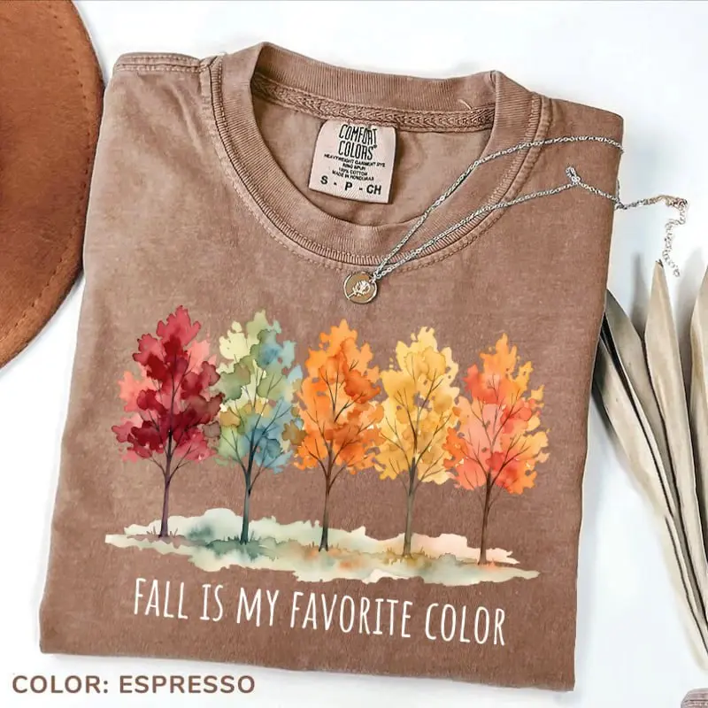 Comfort Colors Fall Is My Favorite Color Shirt, Autumn Vibes, Cute Fall Lover Tee, Thanksgiving Shirt, Cozy Fall Season Shirt, Seasonal Gift for Her