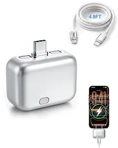 Smart Auto Stop Charging Adapter with USB-C Cable, Auto Cut Off Fast Charger Cable Intelligent Charging Full Disconnect Protector Charged Battery Overcharge Separator for Phone Tablet Eject Device