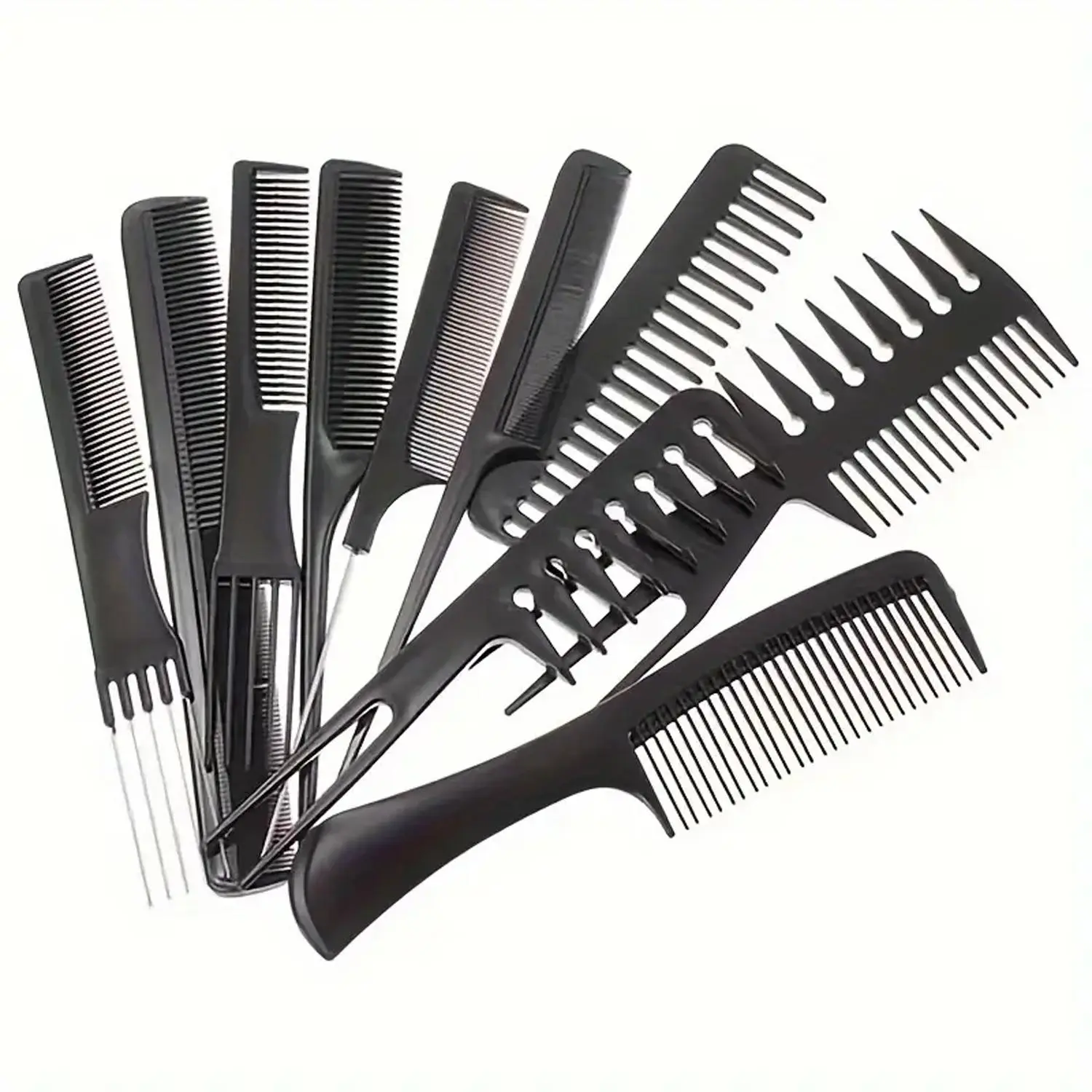 Hair Styling Comb Set, 10pcs/set Professional Specific Styling Comb, Hairdressing Comb, Hair Cutting Comb For Salon Barber Shop