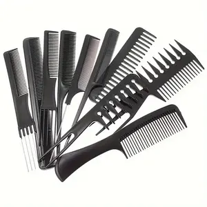 Hair Styling Comb Set, 10 Pcs Professional Hairdressing and Hair Cutting Combs, Salon and Barber Shop Smooth Hair Cutting Accessories, Hair Tools