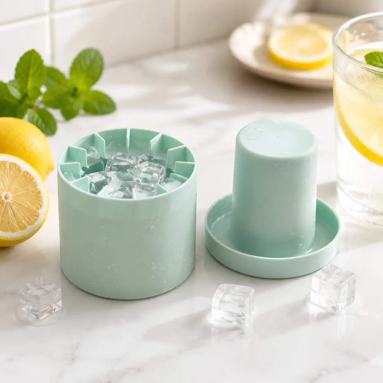 Silicone Ice Cube Mold, Soft Reusable Silicone Mold with Flexible Design, Freezer Ice Cube Mold for Summer Drinks, Cocktails, Coffee, Juice and Parties, Kitchen Gadget for Home Use, Simple Ice Cube Making Tool,#TikTokBackToSchool