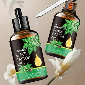 Jamaican Black Castor Oil One Single Ingredient 100% Pure Cold Pressed Castor Oil,Stimulate Thicker Fuller Hair Eyelashes Eyebrows Growth Serum,Scalp Face Body Skin Nail Moisturizer for Unisex