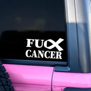 Fuck Cancer Vinyl Decal 2x2 to 20x20 inch Fashion Car Sticker Cute Car Decoration USA Made