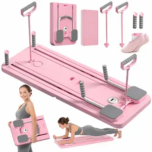 5.0 New Upgraded AXICON Pilates Board - Pilates Reformer Set, Multi-Purpose Foldable Pilates Reformer Board for Home, 5 in 1 Pilates Sliding Board