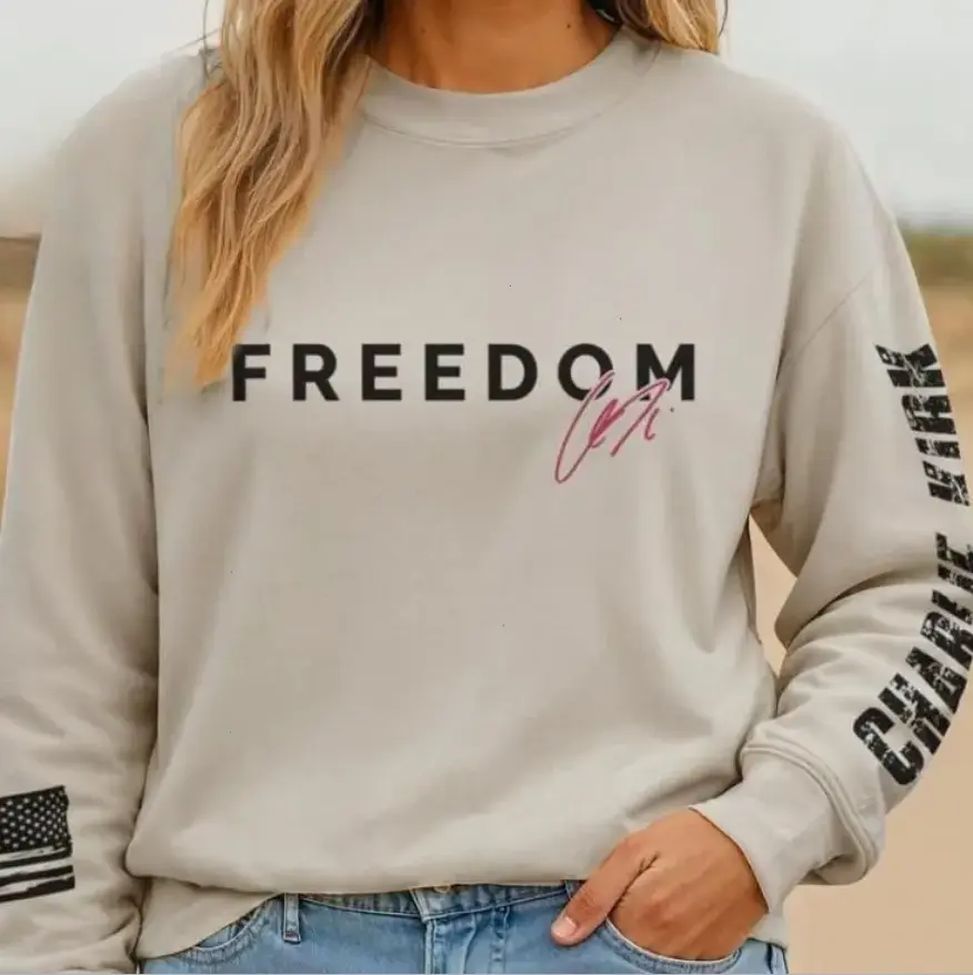 #CharIiee Kirkk Signature Freedom Sweatshirt, Activist Unisex Crewneck, Freedom Shirt We Wear Red in 14th October 1993 Shirt