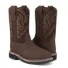 【SummerFinds】NINGO Men's Full Grain Steel Toe Light Brown Western Cowboy Work Boots - Rubber Sole, Breathable, All Seasons, Goodyear Welt, Waterproof, Oil-Resistant, Pull-On with Pull Tabs for Farm, Ranch, Warehouse Use