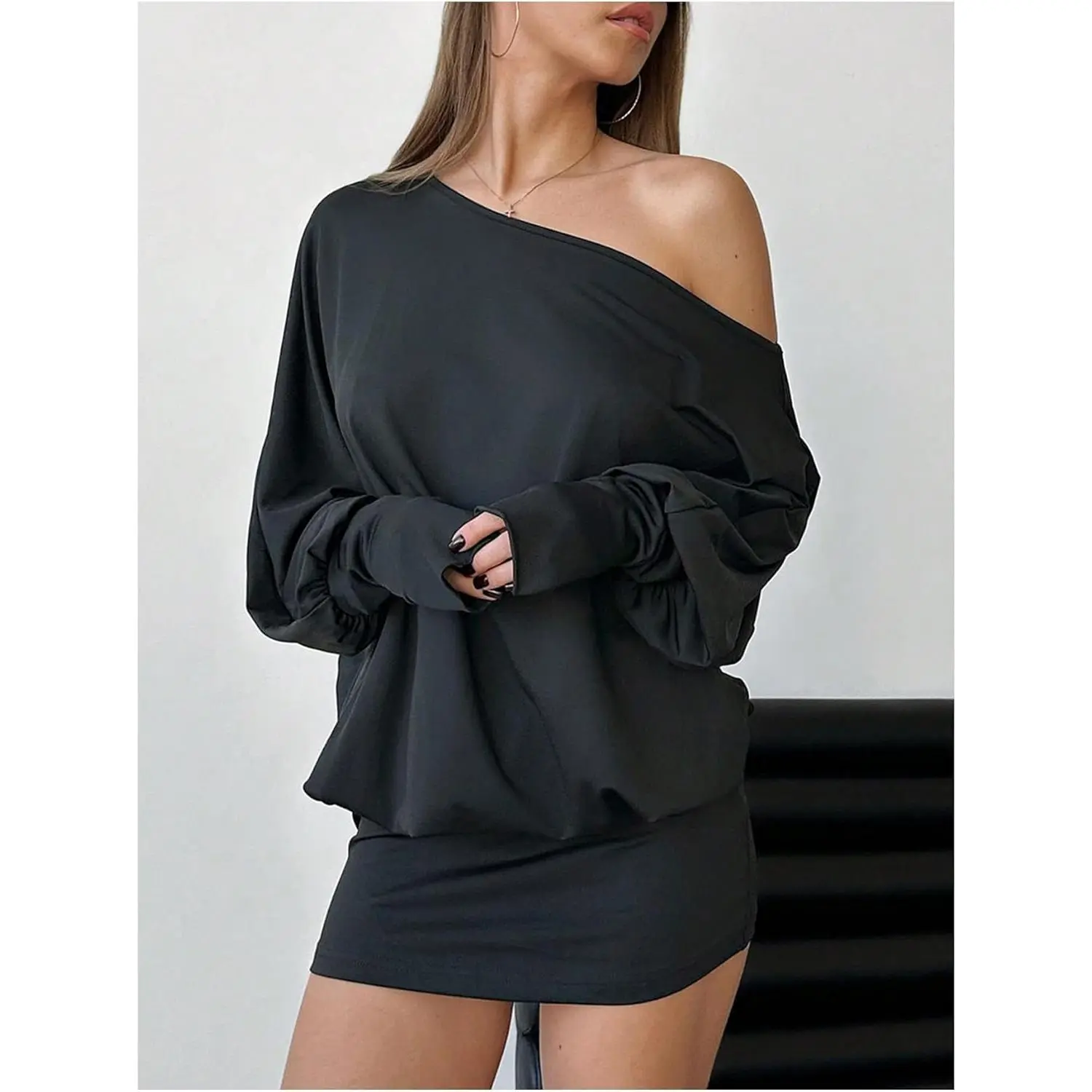SOLY HUX Women's Long Sleeve Off The Shoulder Dress Y2k Mini Dress Streetwear Music Festival Outfits - TikTok Shop SOLY HUX Women's Long Sleeve Off The Shoulder Dress Y2k Mini Dress Streetwear Music Festival Outfits - TikTok Shop