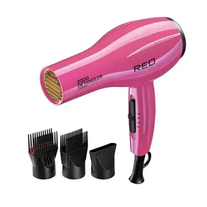 RED by KISS 2000 Ceramic Detangler Hair Dryer 3 Styling Attachments