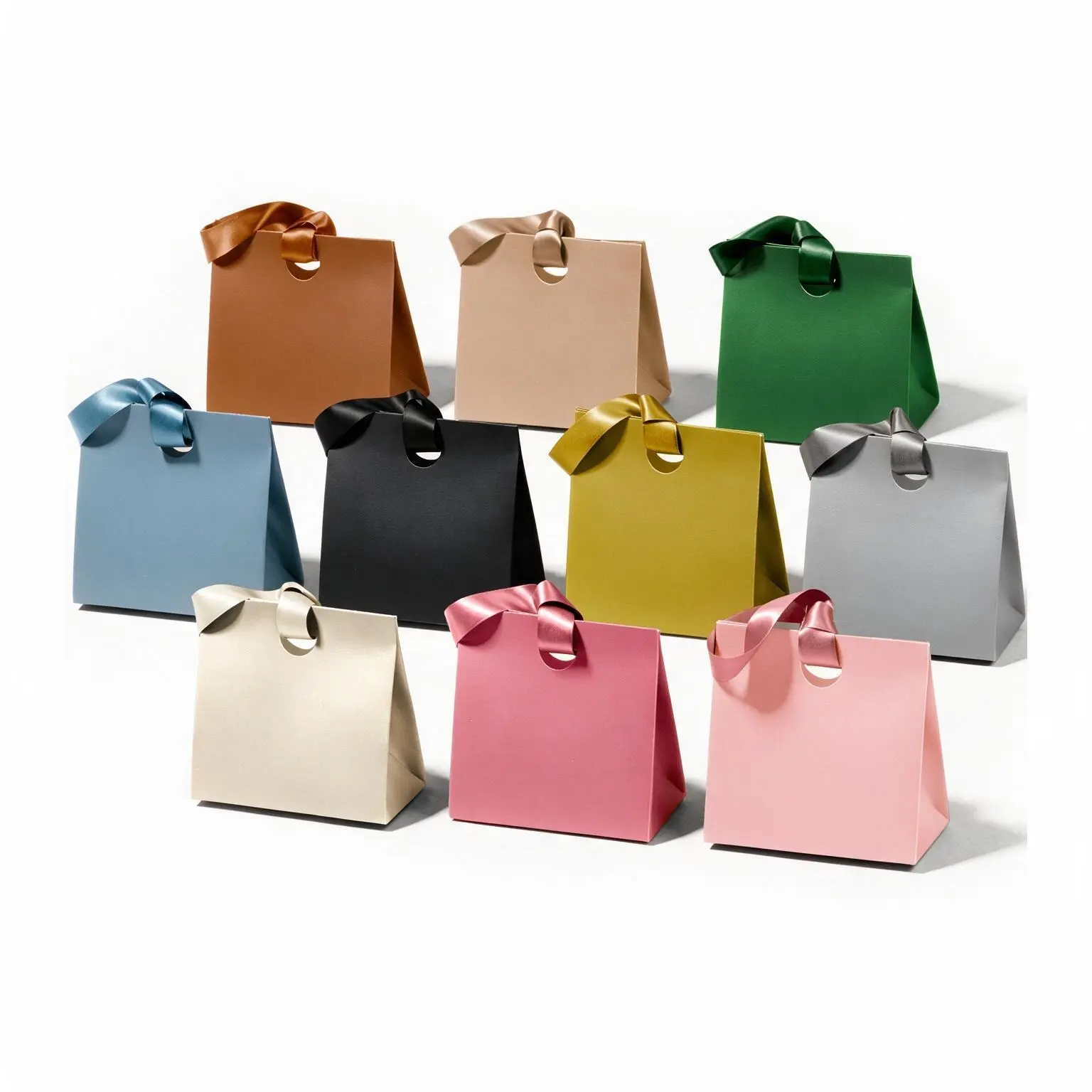 Vitalizart Paper Gift Bags with Satin Ribbon Handles 230 GSM Cardstock for Birthdays Weddings Baby Showers Party Favors Candy and Jewelry sohochic