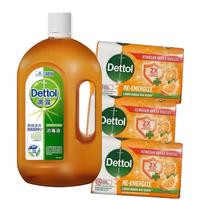 Dettol 750 ml & 4 Bars re-energize