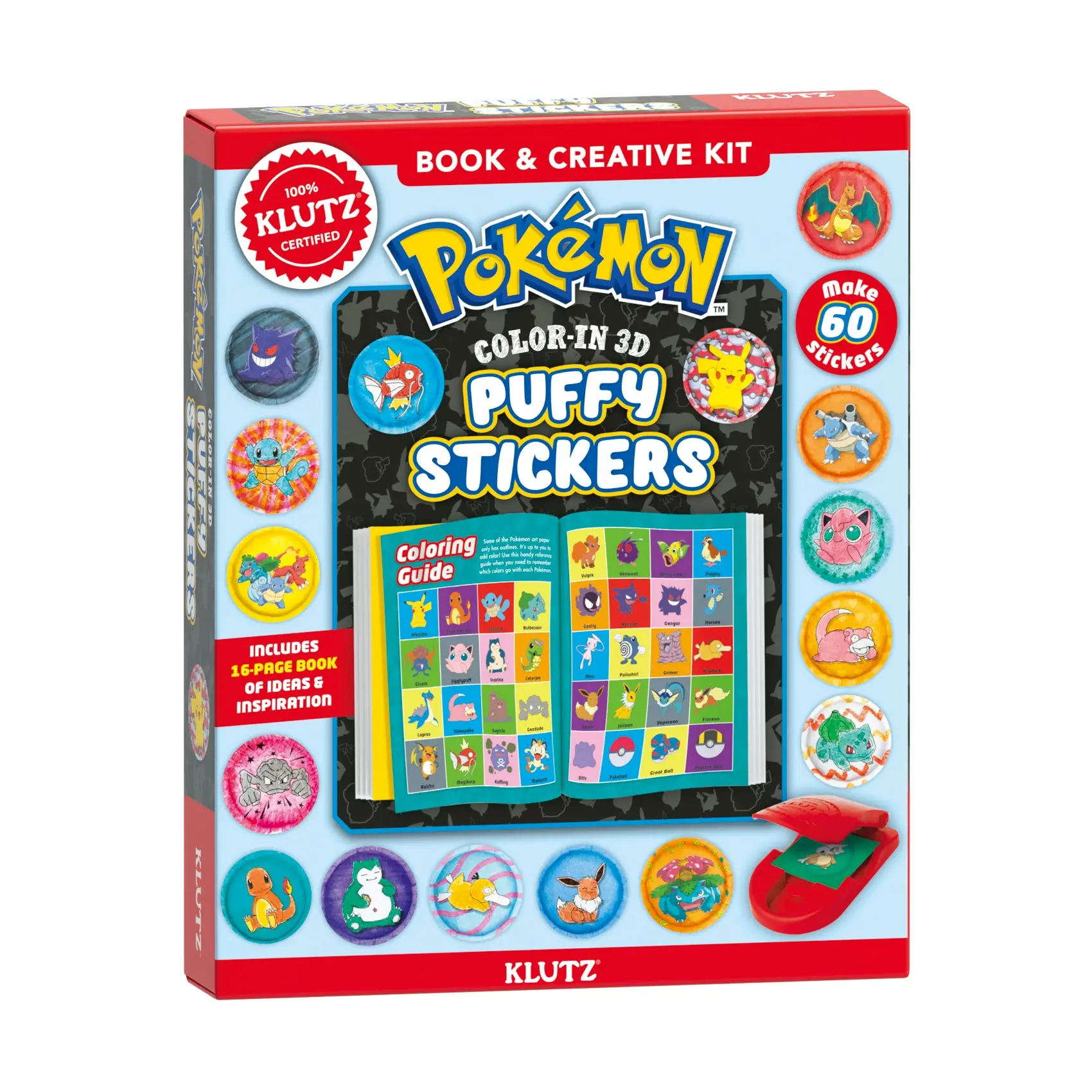 Pokemon Color-In 3D Puffy Stickers