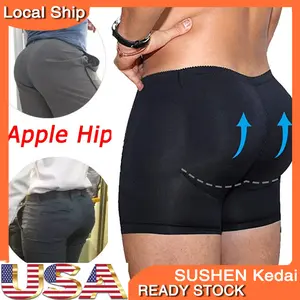Men Underwear Padded Push Up Panties Butt Lifter Shaper Fake Ass Buttocks Hip Pads Invisible Control Boxer Briefs