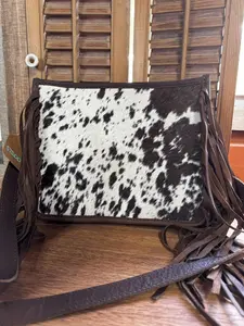 Genuine Cowhide Fringe Crossbody