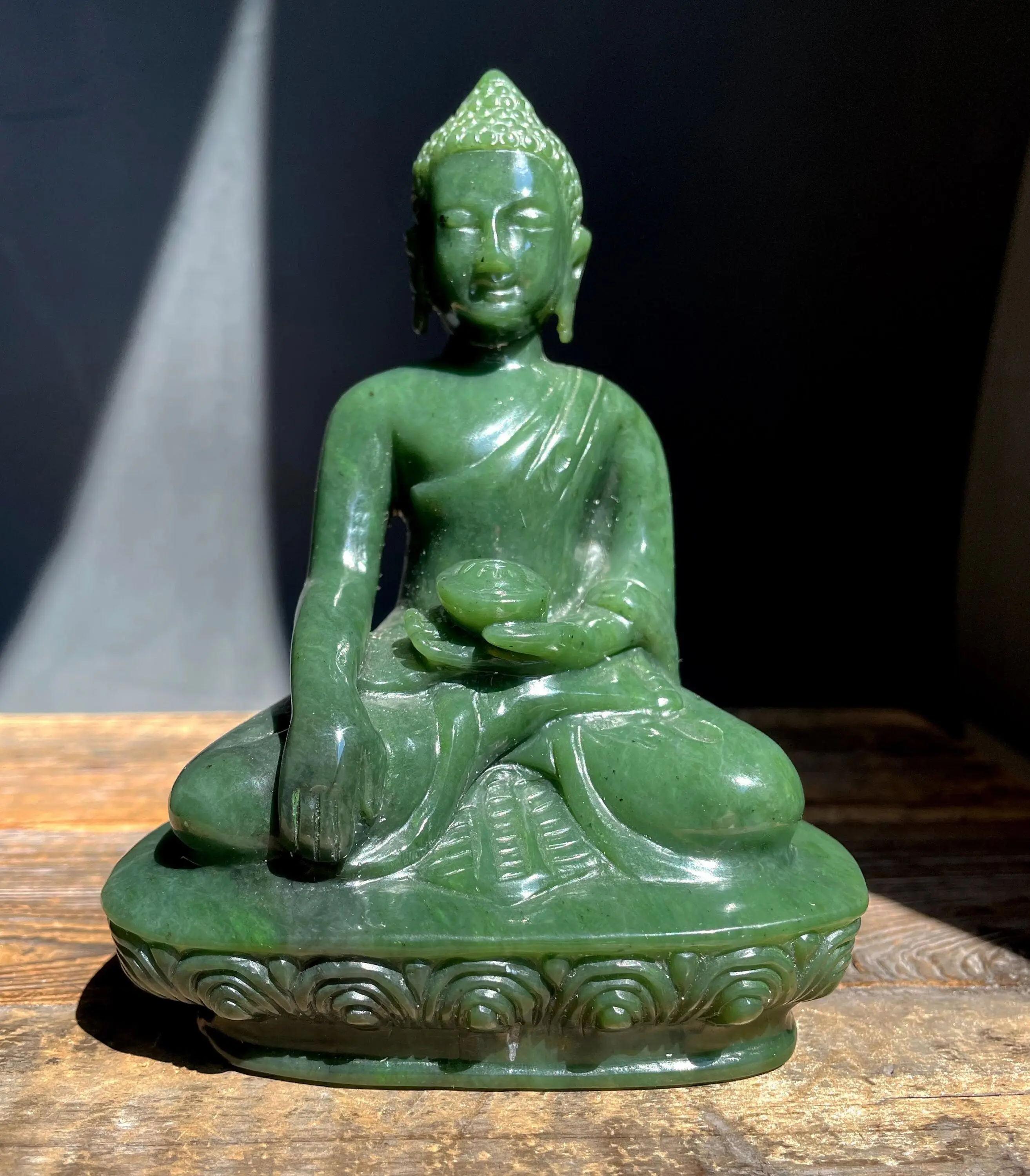 Jade Buddha 5" - Canadian Nephrite Jade
