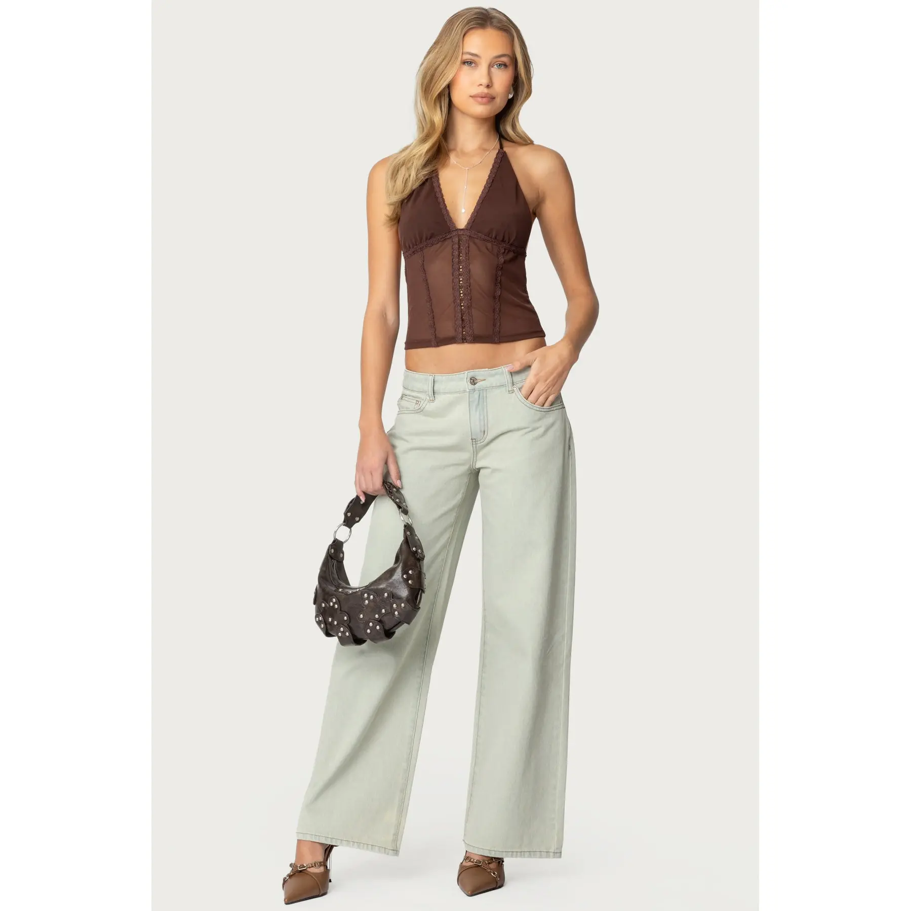 Raelynn Washed Low Rise Baggy Jeans