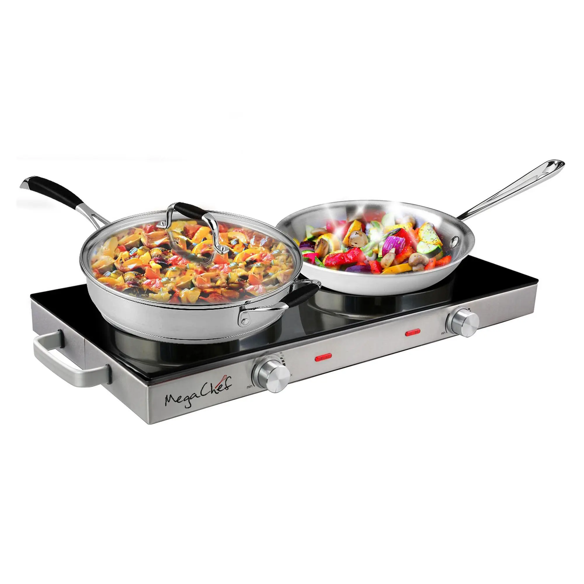 MegaChef Ceramic Infrared Double Electric Cooktop MegaChef Ceramic Infrared Double Electric Cooktop