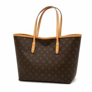Vintage Monogram Tote Bag Large Capacity Shoulder Bag for Women