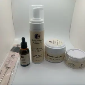Braid Hair Care Kit – Growth Serum, Gel, Mousse + Edge Set | No Flakes, Long-Lasting Hold