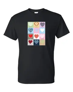 Valentines, Swift, Hearts, Black t shirt
