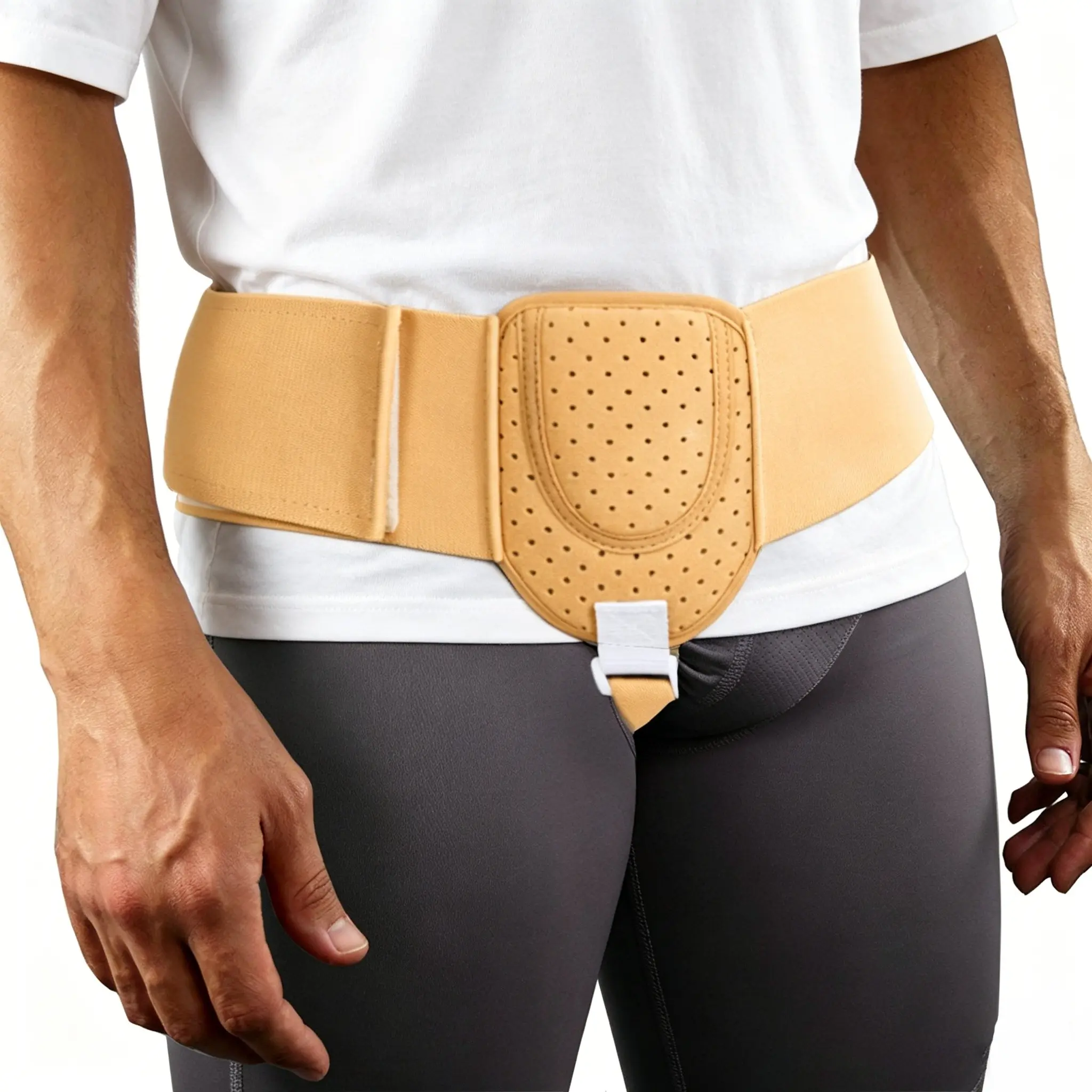 Hernia Belt Truss For Inguinal Sports Hernia Support Pain Relief Recovery Strap Adjustable Breathable Waistband Hernia Belts Prevent Hernia Protrusion