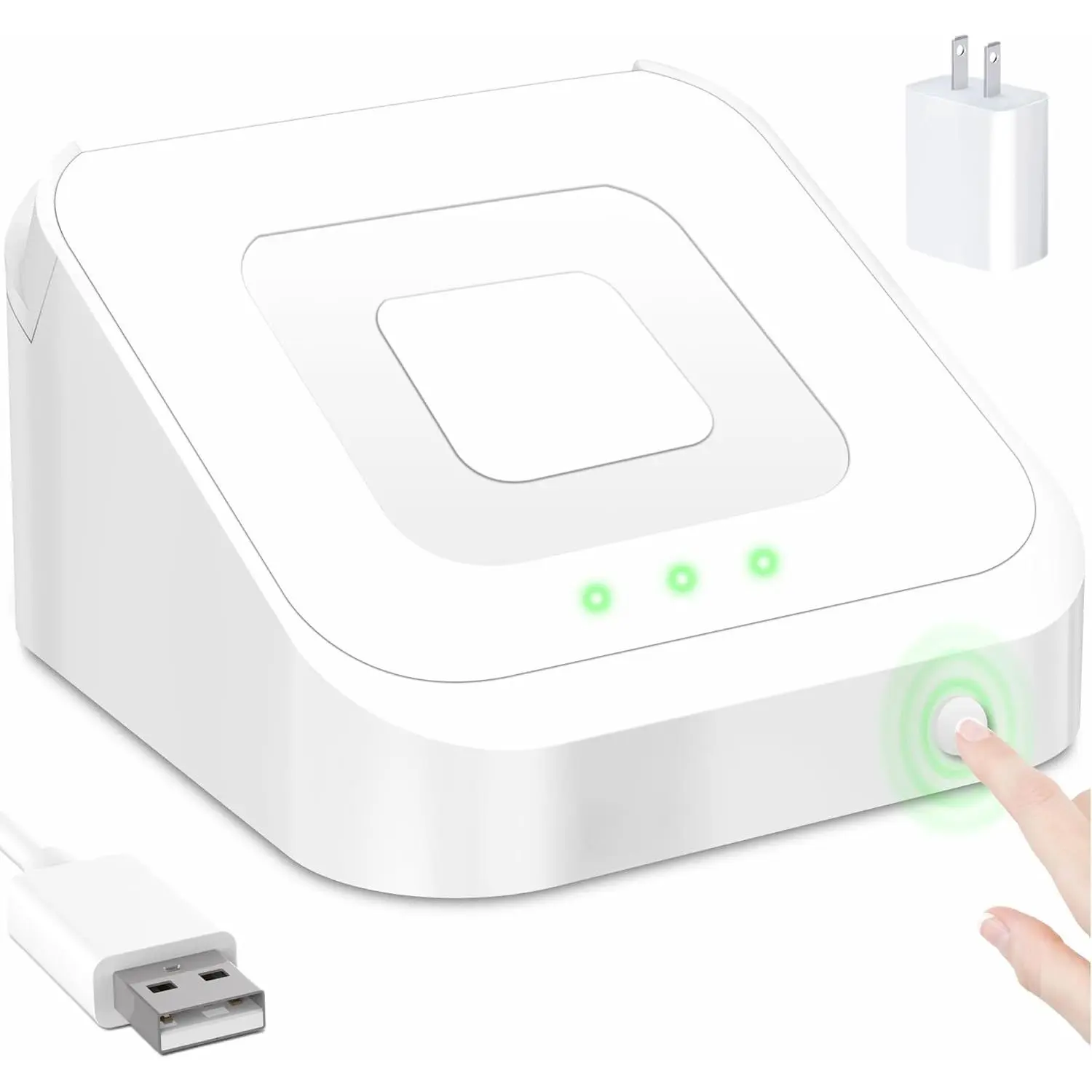 Square Dock for Square Reader 2nd Generation, Holder Stand for Square Card Reader 2nd Generation, Dock with  Anti-Sleep Button Portable Size Anti-Slip ( and Wall Charger Included, No Device