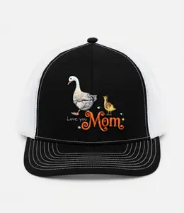Love you Mom - "Love you Mom" ​​and two ducks embroidered Richardson hats. Mother’s Day Gift Hat for Moms & Parents