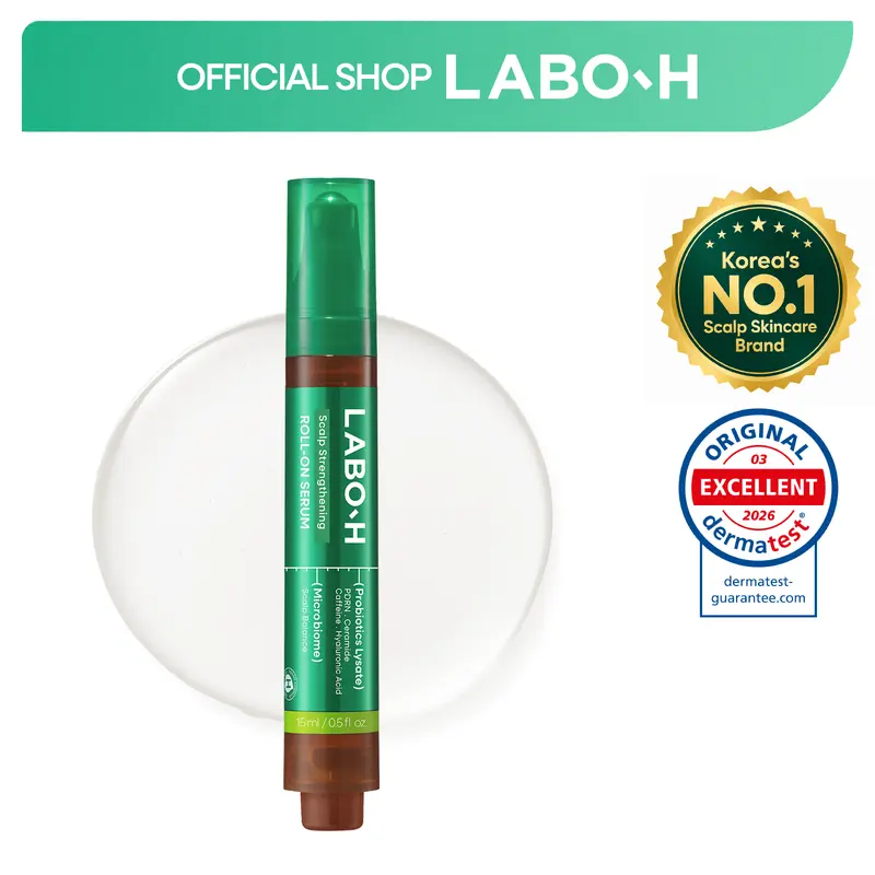 LABO-H Scalp Strengthening Roll-on Serum | PDRN for Hair Growth | Anti-Loss Treatment | Vegan | Korean Haircare