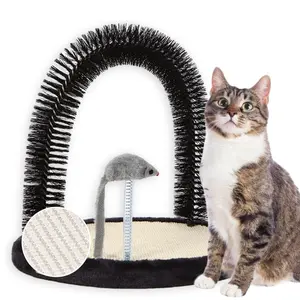 The Original Cat Arch Self Groomer Cat Massager, Cat Hair Brush For Grooming With Sisal Cat Scratching Pad And Catnip Toy, Cat Face Scratchers, Durable Brusher, Cat Rubbing Post