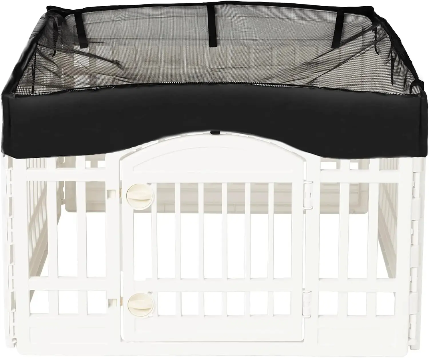 Playpen Mesh Top Cover for 36" Inch Pet Playpen with 4 Panels,  Crate Cover Pet Tent Puppy Play Pen Cover, Ideal for Indoor/Outdoor Use.Note: Playpen Not Included (Pure Black)