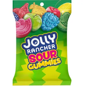 Sour Gummies Assorted Fruit Flavored Candy Bag, 6.5 oz