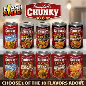 [FLASH SALE] Campbell's Chunky Soup 18.8 oz – Choose Your Flavor (Pack of 1) | Hearty Quick Meal