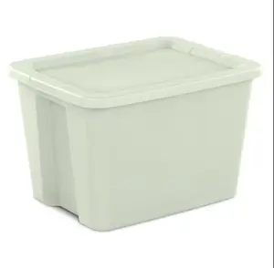 Sterilite 18 Gallon Storage Tote – Snap-On Lid Plastic Storage Bin | Light Green