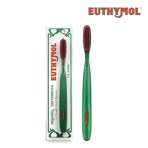 Euthymol Original Toothbrush (Classic/Regular, 1 Count) - Soft Coral Bristles, Extra-Large Head, Suitable for Sensitive Teeth, Cleans Teeth & Gum