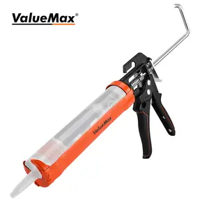 #fathersdaygift ValueMax Caulk Gun, 9 Inch Silicone Sealant Caulking Gun for Caulking/Filling/Sealing, Trigger Comfort Grip and Iron Smooth Rod, Ideal for Tiles, Window Joints, 8:1 Thrust Ratio