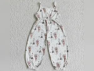 Baby Girls Western Horse Teepee Jumpsuit