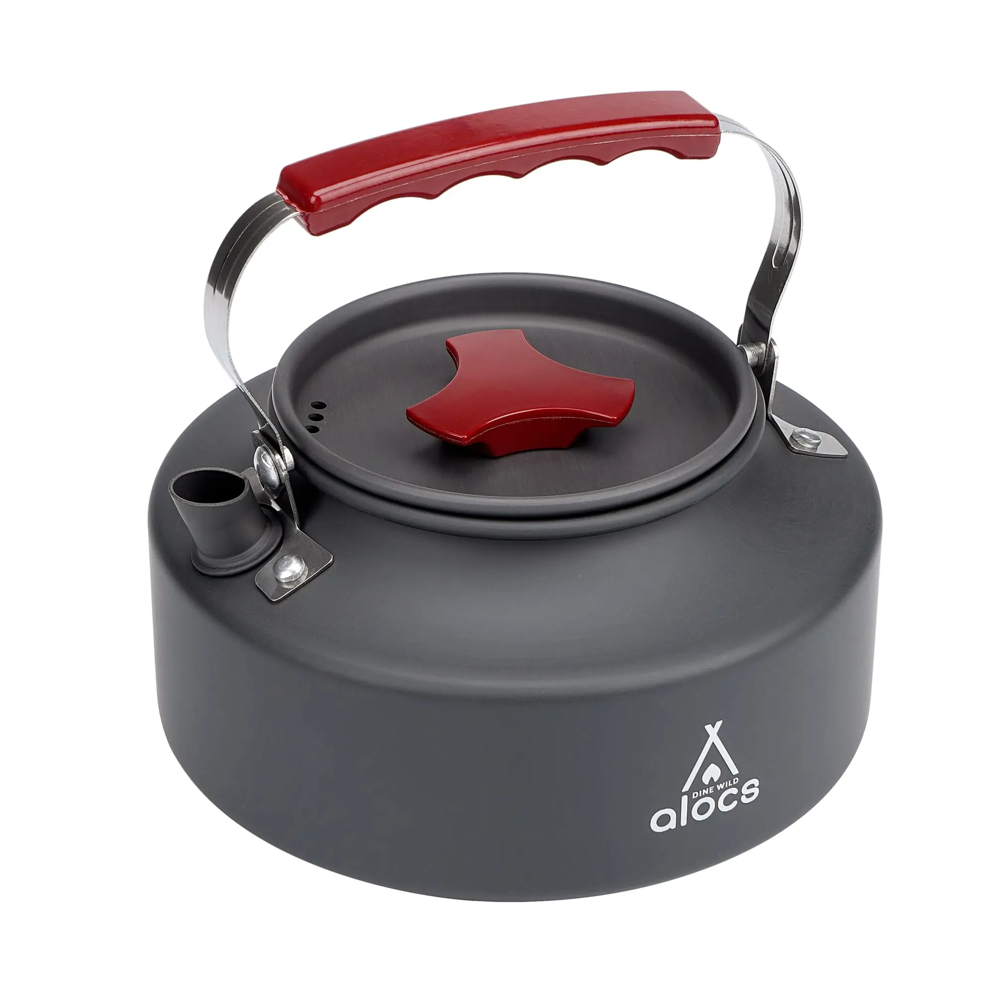 Alocs 1L Kettle Teapot Portable Camping Coffee Pot Hard-Anodized Aluminum