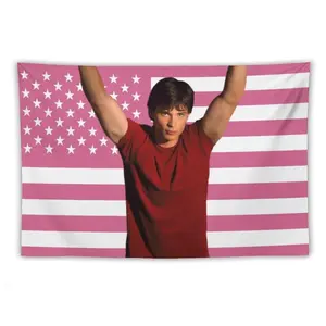 Tom Flag Welling Tapestry Wall Hanging, It Can Be Used for Room Flag Walls, Bedrooms, Living Rooms welling,Kitchen,Outdoor, Parties,GiftWall art with peach-colored decorationhome decoration