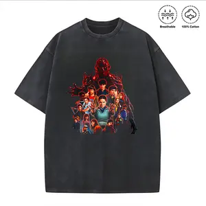 Washed T-shirt made of 100% cotton with double-sided printing Stranger Things Season 5 Kyle T-Shirt