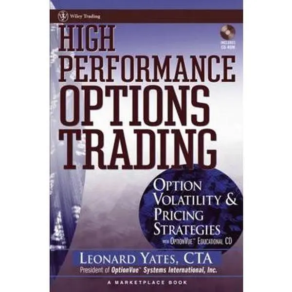 Used Hardcover Book - High Performance Trading Options: Option Volatility & Pricing Strategies (240pp, With Optionvue CD) by Good Author Leonard Yates - Wiley, Essential Resource for Traders (English), Hard Cover