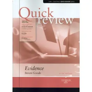 USED Book - Sum & Substance Quick Review on Evidence (Sum + Substance Quick Review Series) by Steven J. Goode (Paperback) - english