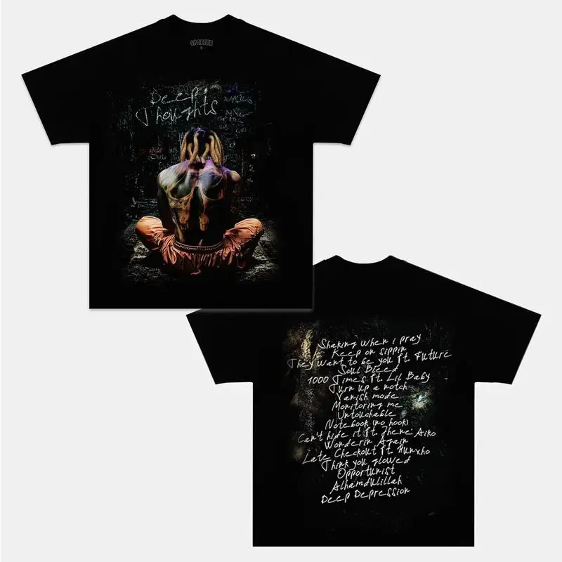LlL DURK & DEEP THOUGHTS TEE, Rapper Hiphop Music Shirt, Unisex Graphic Crewneck Cotton, Music Tour Merch Gift for Him Gift For Her
