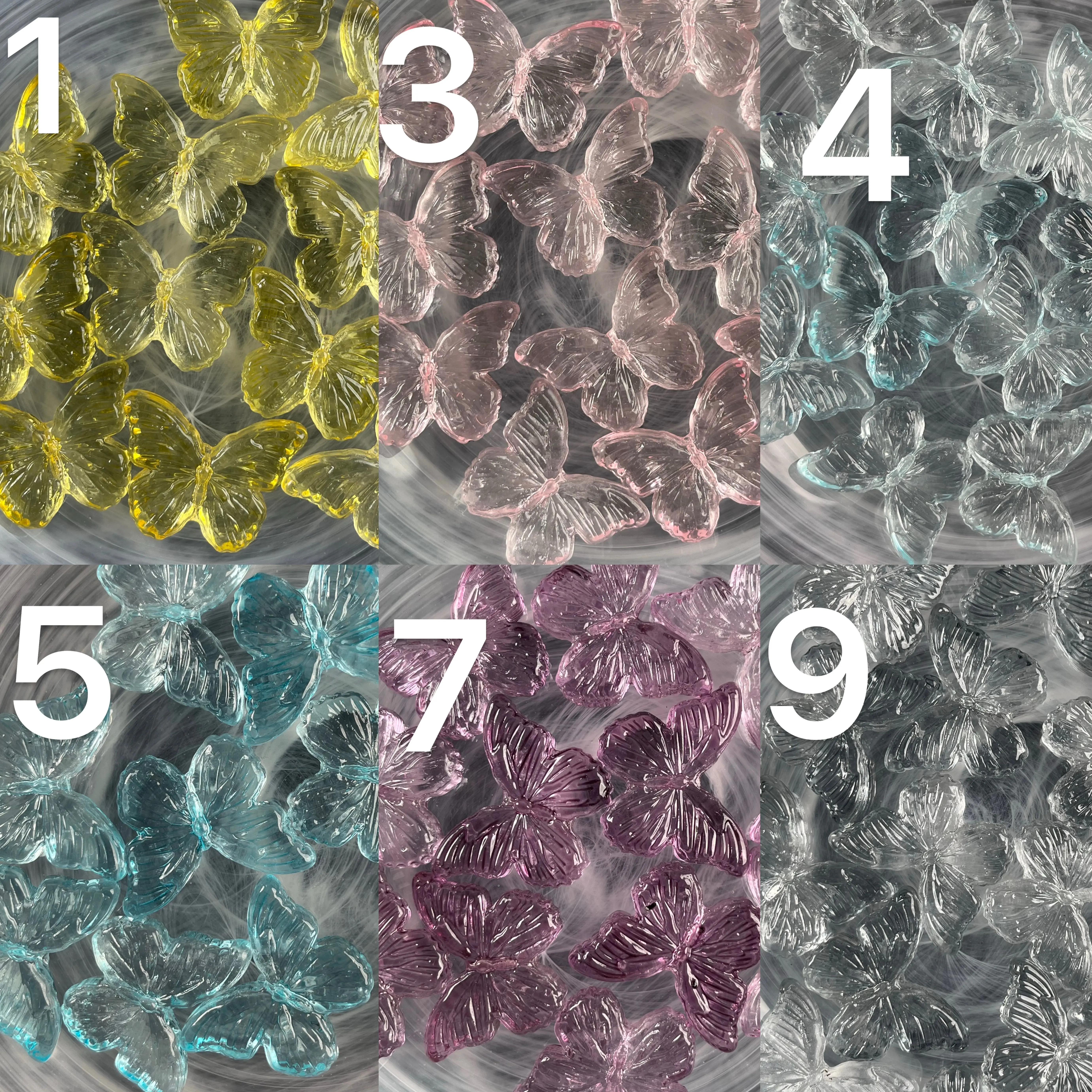Large Transparent Butterfly Bead 75ML