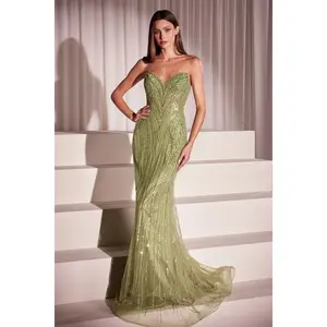 Cinderella Divine -CC416 Strapless Fitted Sheath Dress