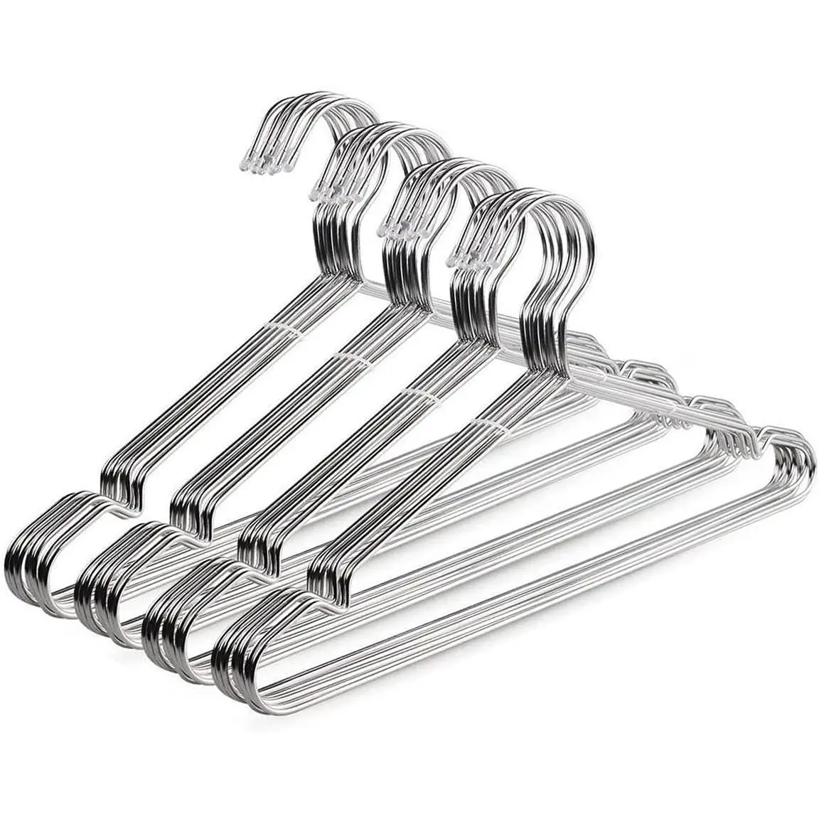 Wire Hangers Stainless Steel Strong Metal Coat Hanger Clothes 16.5 Inch.（30/40 Pack）
