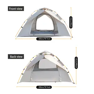 【Outdoor Automatic Pop-Up Tent】Beach Tent Suitable for Fishing, Pesca, Beach Shade,  Double-Layer Tent for 2-3 People Portable for Hiking, Fishing, Hunting Lightweight Canopy Breathable Waterproof Tent tiktokshopspringglowup