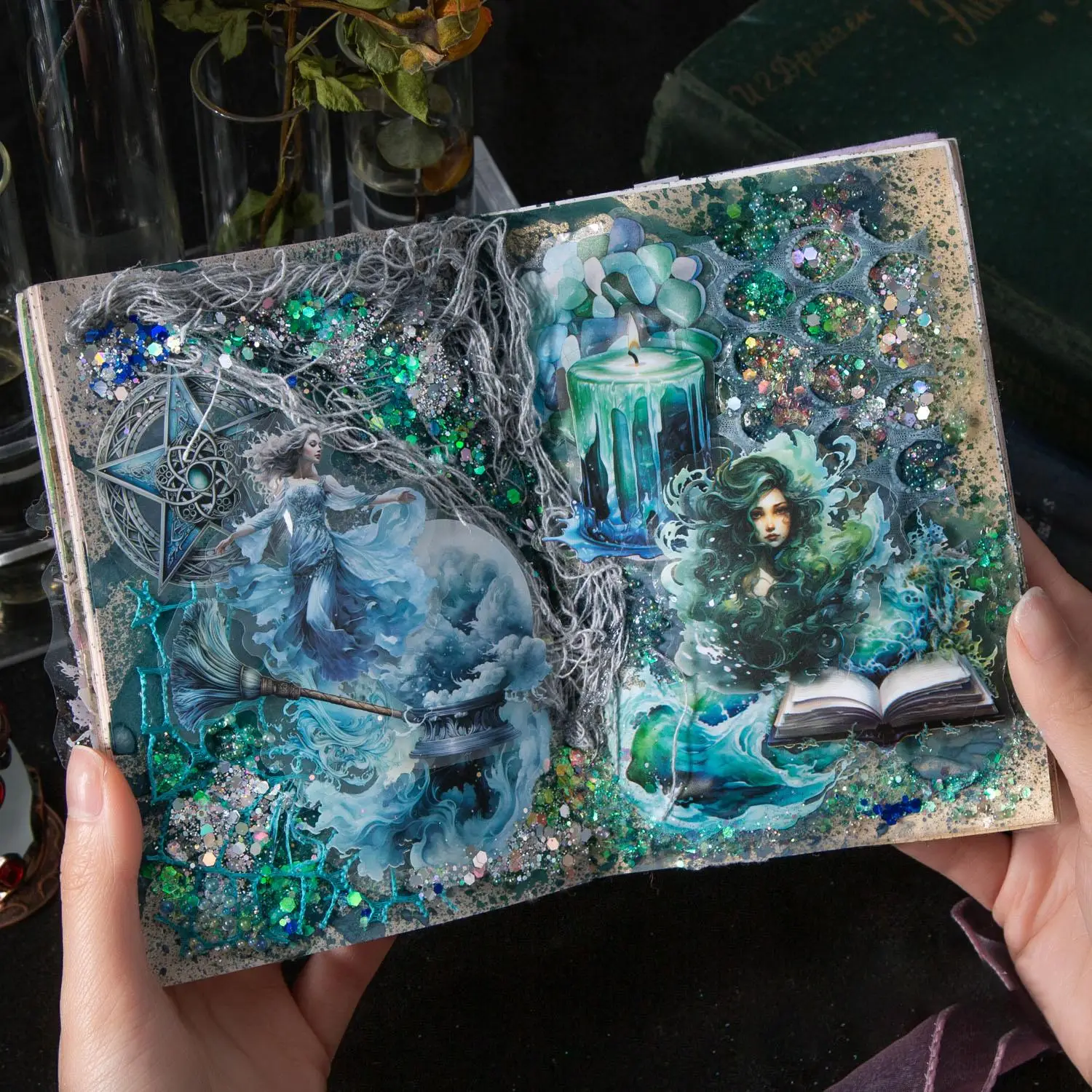 Magic World Themed Pattern Sticker, 240pcs/set Colorful Witch & Star & Book Pattern Sticker, Waterproof Self Adhesive Decor Paper for Gift Greeting Ca