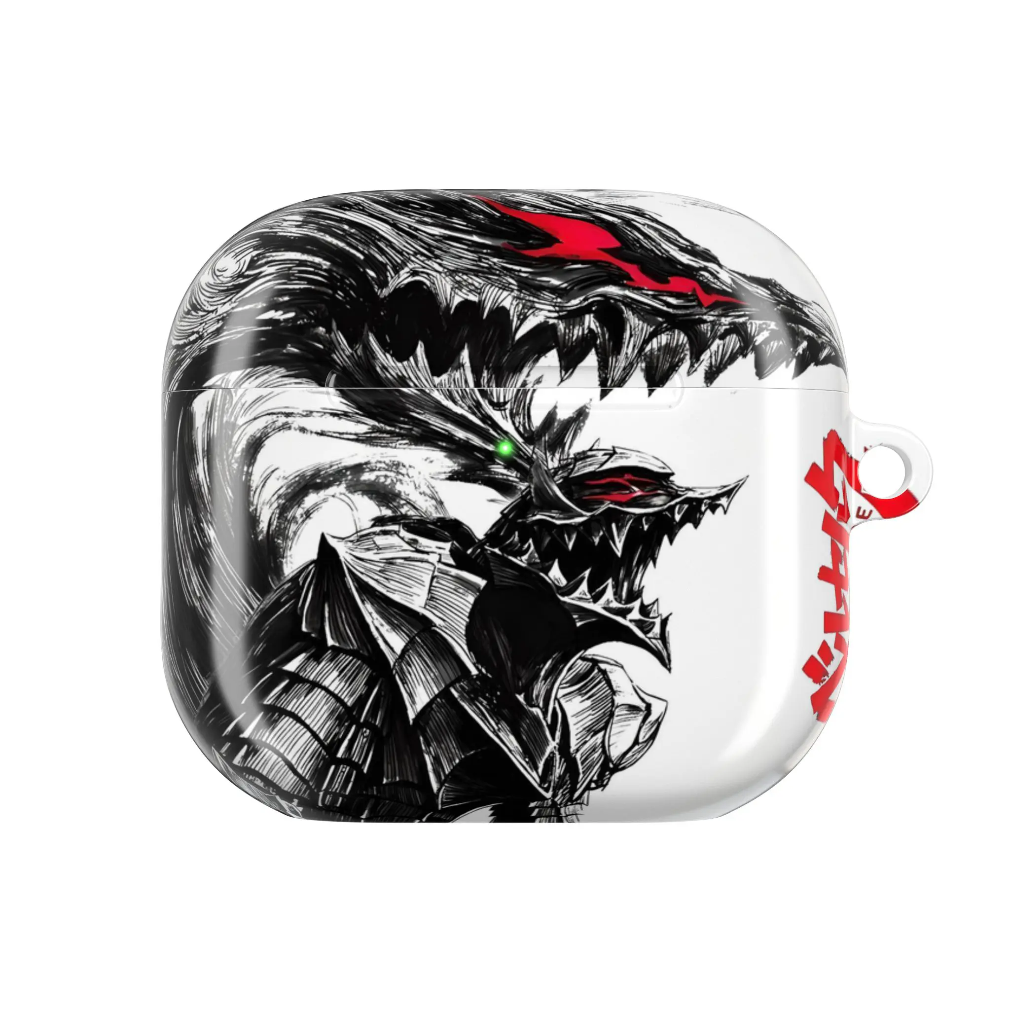 Skull Knight Berserk Manga AirPods Case with Protective Hard Cover, Shockproof Anime Earbuds Holder for AirPods 1, AirPods 2, AirPods 3, AirPods 4, AirPods Pro 1, AirPods Pro 2, AirPods Pro 3, Dark Fantasy Gift for Men and Teens